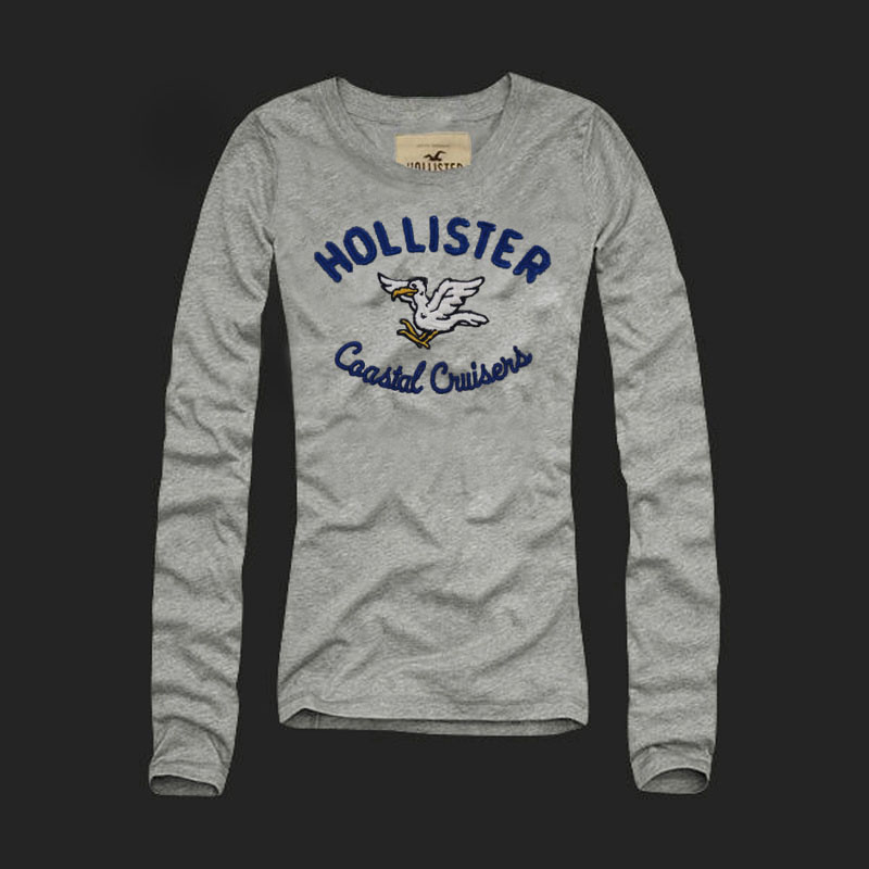 Hollister Mujeres De Cuello Redondo Largo Remera HCO4753